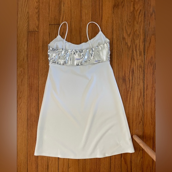 River Island disco shift mini dress in white size small - Picture 5 of 5